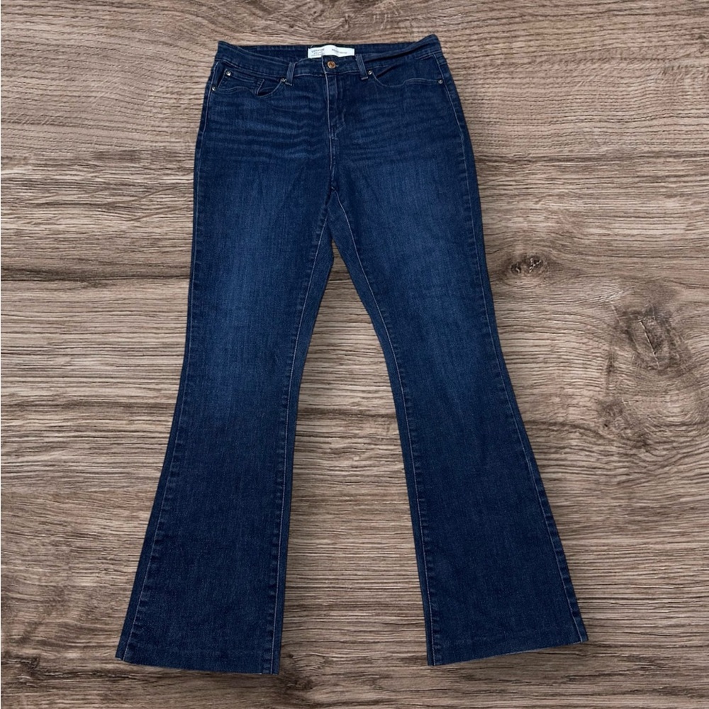 Levi’s Size 12 Dark Wash Bootcut Jeans Mid Rise Flare Denim Classic Stretch Y2K
